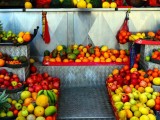 Fruit Stand steps from the Mediterranean Sea in Akko